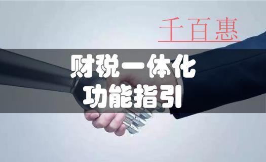 財稅一體化功能指引(可實現(xiàn)財務(wù)報表等自動生成)